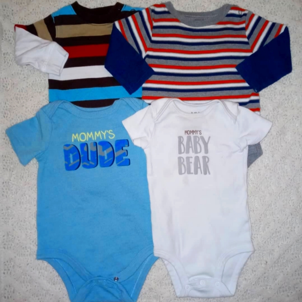 4 pack of boys onesies